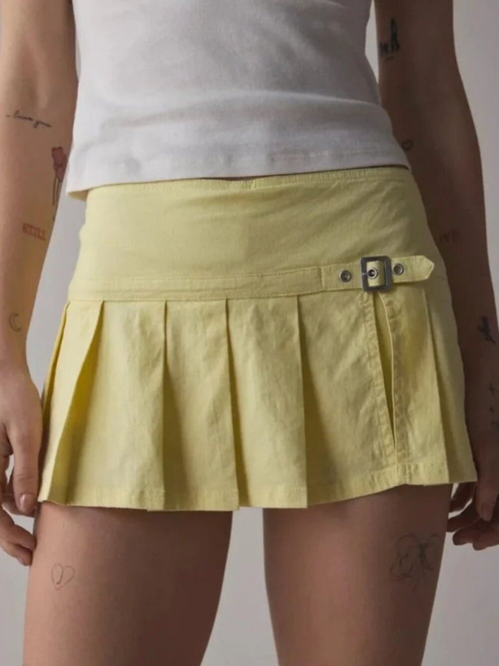 BDG Shaina Belted Linen Micro Mini Skort